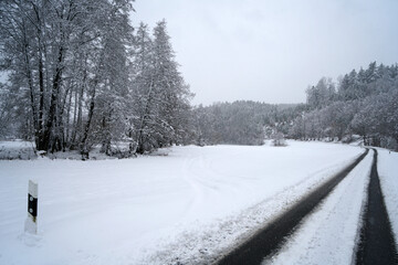 Obraz premium Winter with lots of snow in Bavaria