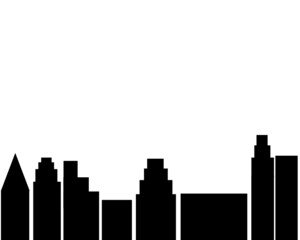 abstract city skyline vector transparent background 