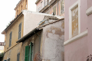 Fototapeta na wymiar Street views of alleys and roads in Rome