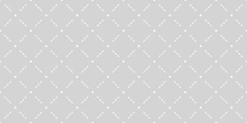 Vector minimal geometric seamless pattern with delicate grid, net, mesh, lattice, diamond shapes. Simple abstract minimalist background. Subtle gray colored ornament texture. Elegant repeat geo design