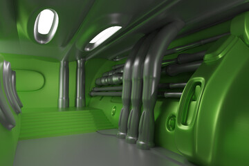 Science background fiction interior