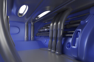 Science background fiction interior