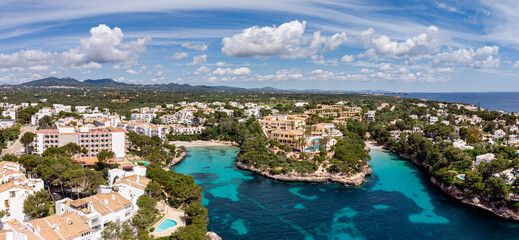 Cala Ferrera and Cala Serena, Cala d Or, Santanyi, Mallorca, Balearic Islands, Spain