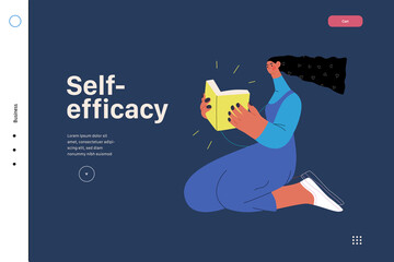 Startup illustration, website landing template. Concept of building new business