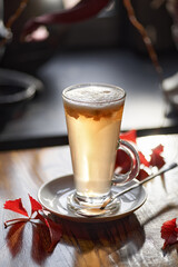 Mulled wine with citrus. Christmas and winter warming drink Mulled win
