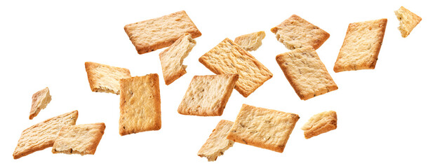 Crispbread, italian snack cookies isolated on white background
