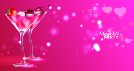 two glasses with hearts