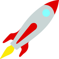 Rocket Icon design vector.
