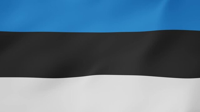 Bandera animada, Estonia. 4K