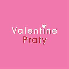 Happy Valentine's Day party poster. Valentine's Day banner.