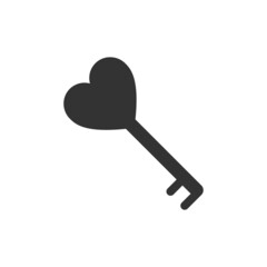Love Key Icon - Heart Key Icon