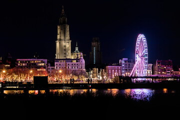 Fototapeta na wymiar Antwerpen - Belgium by night