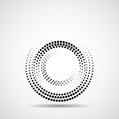 Abstract dotted circles. Dots in circular form. Vector design element