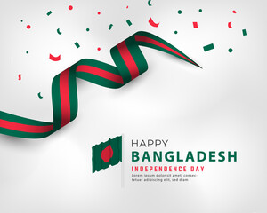 Happy Bangladesh Independence Day March 26th Celebration Vector Design Illustration. Template for Poster, Banner, Advertising, Greeting Card or Print Design Element