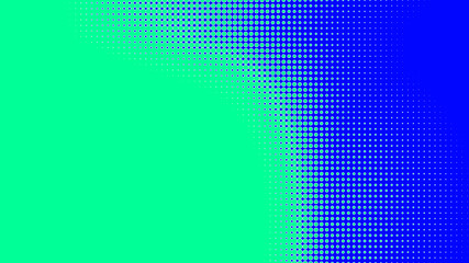 Dots halftone green blue color pattern gradient texture with technology digital background. Dots pop art comics with summer background.