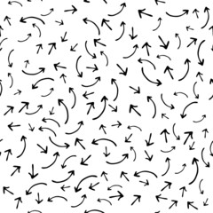 Seamless pattern with doodle arrows