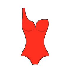 Beautiful red swimsuit hand drawn for summer holiday design