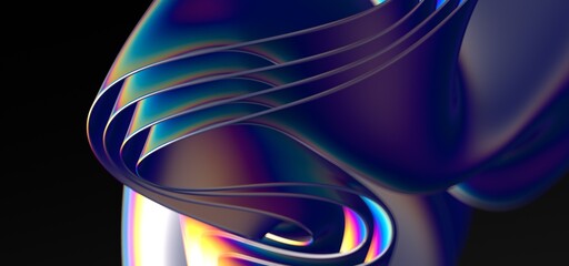Modern colored poster, color dynamic wave flow, 3d render