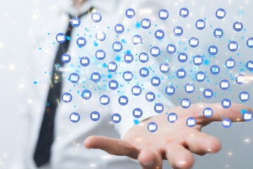 data network 3d digital info