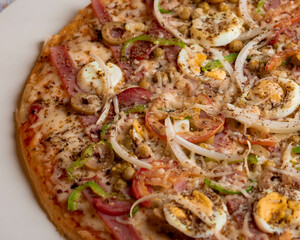 pizza with mushrooms