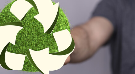 Recycling. Green recycle eco symbol