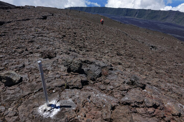 Ascension du Piton de la Fournaise sur l'île de la Réunion