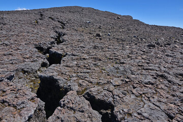 Ascension du Piton de la Fournaise sur l'île de la Réunion