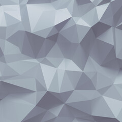 Abstract 3d rendering digital illustration. White Polygonal geometric surface. Triangular crystalline background