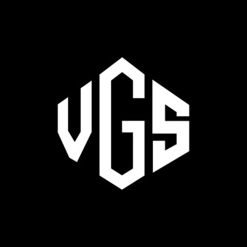 VGS letter logo design with polygon shape. VGS polygon and cube shape logo design. VGS hexagon vector logo template white and black colors. VGS monogram, business and real estate logo.