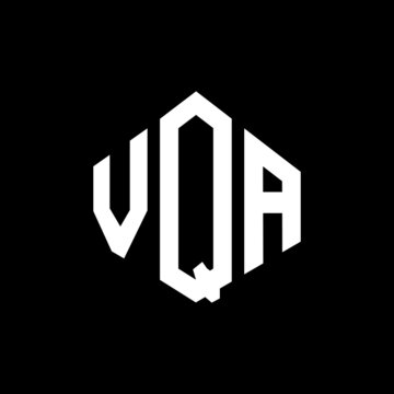 VQA letter logo design with polygon shape. VQA polygon and cube shape logo design. VQA hexagon vector logo template white and black colors. VQA monogram, business and real estate logo.