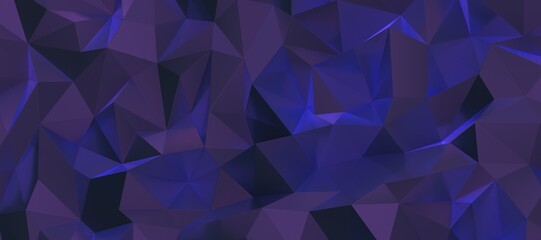 Obraz premium Geometric blue ice low poly background