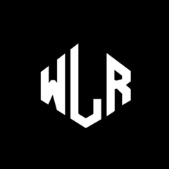 WLR letter logo design with polygon shape. WLR polygon and cube shape logo design. WLR hexagon vector logo template white and black colors. WLR monogram, business and real estate logo.