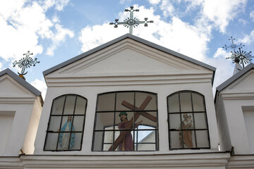 Obraz premium Church of the Discovery of the Holy Cross in Laukuva, Lithuania
