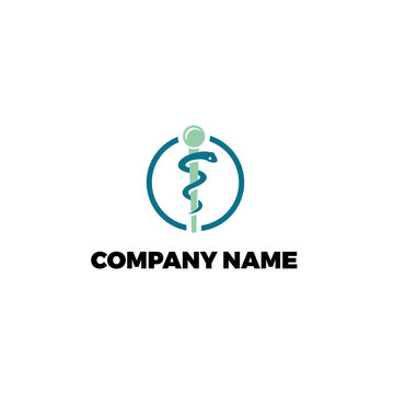 Snake Spring Healthcare Logo Design Inspiration
