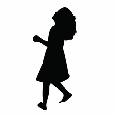 a girl body silhouette vector