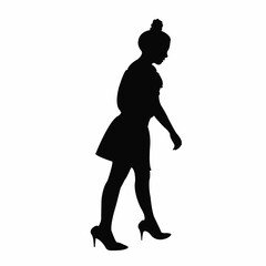 a girl body silhouette vector