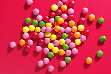 Colorful skittles candies