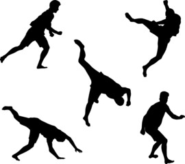 jumping male silhouette