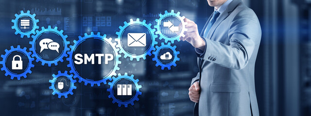 Simple Mail Transfer Protocol. Smtp server mail transfer protocol. TCP IP protocol sending and receiving e-mail