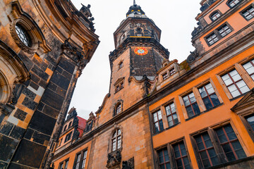 Exterior view of the Residenzschloss in the old town of Dresden, Germany