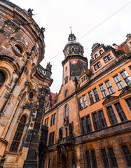 Fototapeta premium Exterior view of the Residenzschloss in the old town of Dresden, Germany