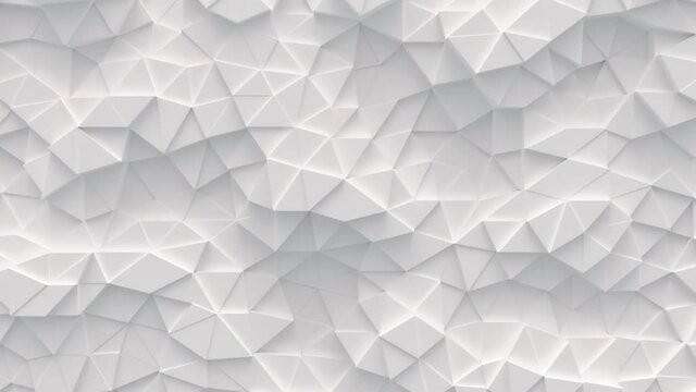 Abstract motion background from random moving triangles, seamless loop animation