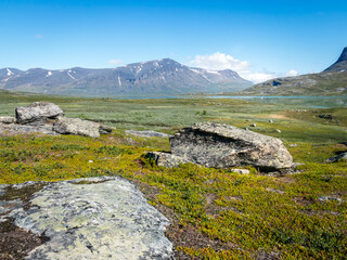 Fototapeta na wymiar landscape in the mountains in northern sweden