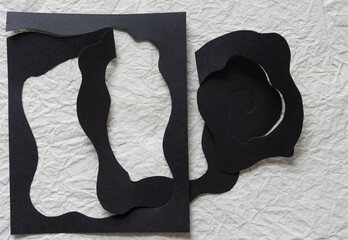 wavy paper on crumpled paper