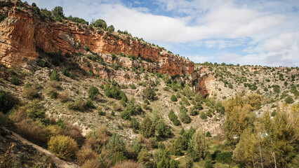 Fototapeta na wymiar The Rambla de Barrachina and The Red Canyon of Villaespesa - Teruel
