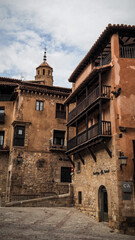 Fototapeta na wymiar Albarracín is a small town in the hills of east-central Spain, above a curve of the Guadalaviar River. 