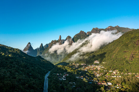 Beautiful Mountain town. Teresopolis city, Rio de Janeiro state, Brazil.