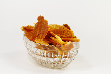 sour milk cheese baked in chipsform, delicious and healthy