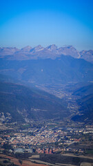 Peña Oroel stands guard over one of the main towns of the Huesca province, Jaca in the Aragonese Pre Pyrenees.