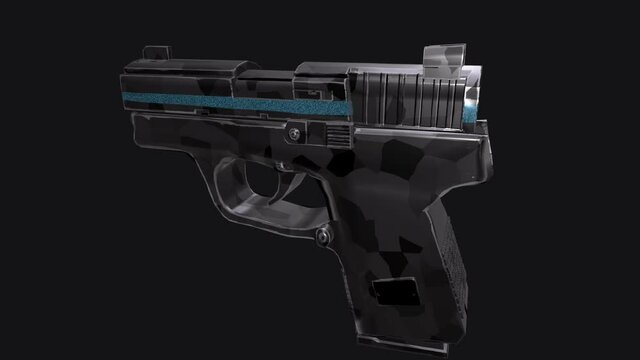 3D Render of 22 Calibur Pistol